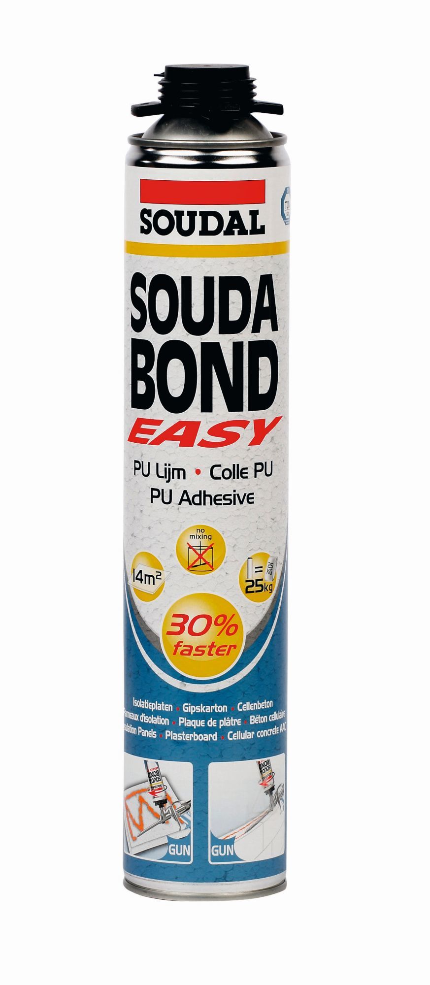 Poliuretaniniai klijai SOUDAL SOUDABOND EASY GUN BLUE, 750 ml