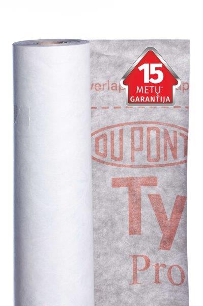 Difuzinė plėvelė TYVEK PRO, 124 g/m2, dvisluoksnė, 1,5 x 50 m