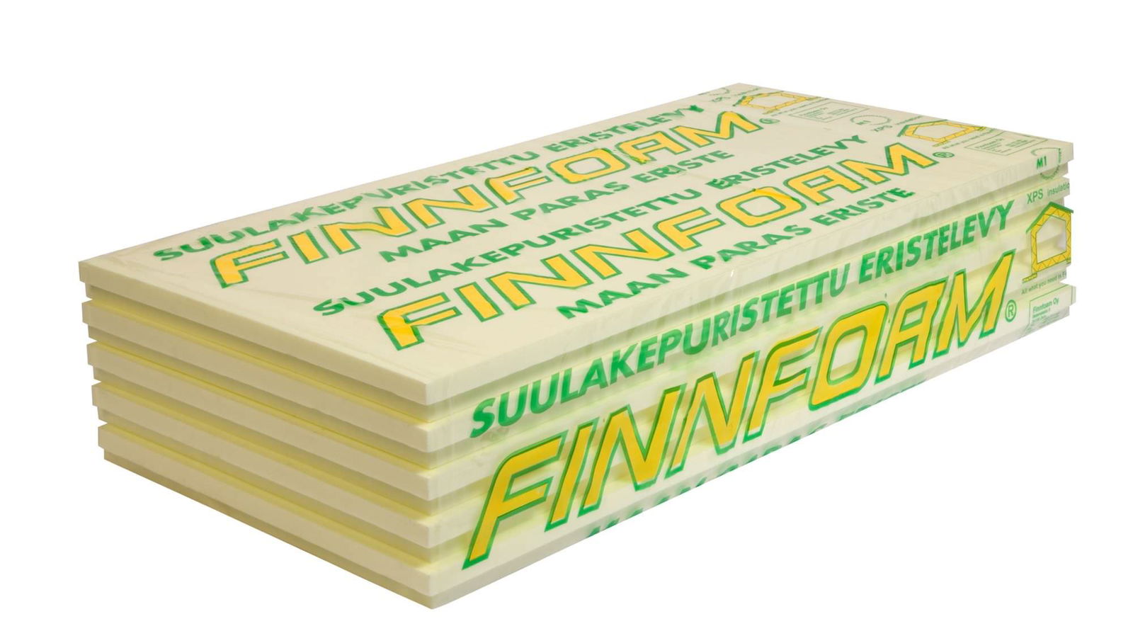 Ekstruzinis polistireninis putplastis FINNFOAM FL-300, frezuotas, 30 x 585 x 1235 mm