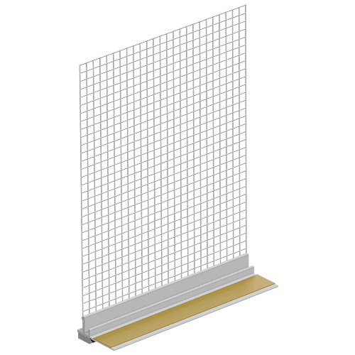 PVC deformacinis profilis su tinkleliu EJOT PROFIL Active Flex AF/02L, 90 x 125 x 2400 mm