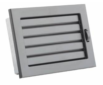 Grotelės VENTLAB 240x170, reguliuojamos žaliuzės, juodos
