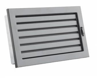 Grotelės VENTLAB 325x195, reguliuojamos žaliuzės, baltos