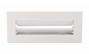 Grotelės VENTLAB 220x95, fiksuotos žaliuzės, baltos