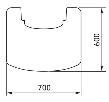 Plieninis padėklas po krosnele C800, juodos spalvos, 700x600 mm