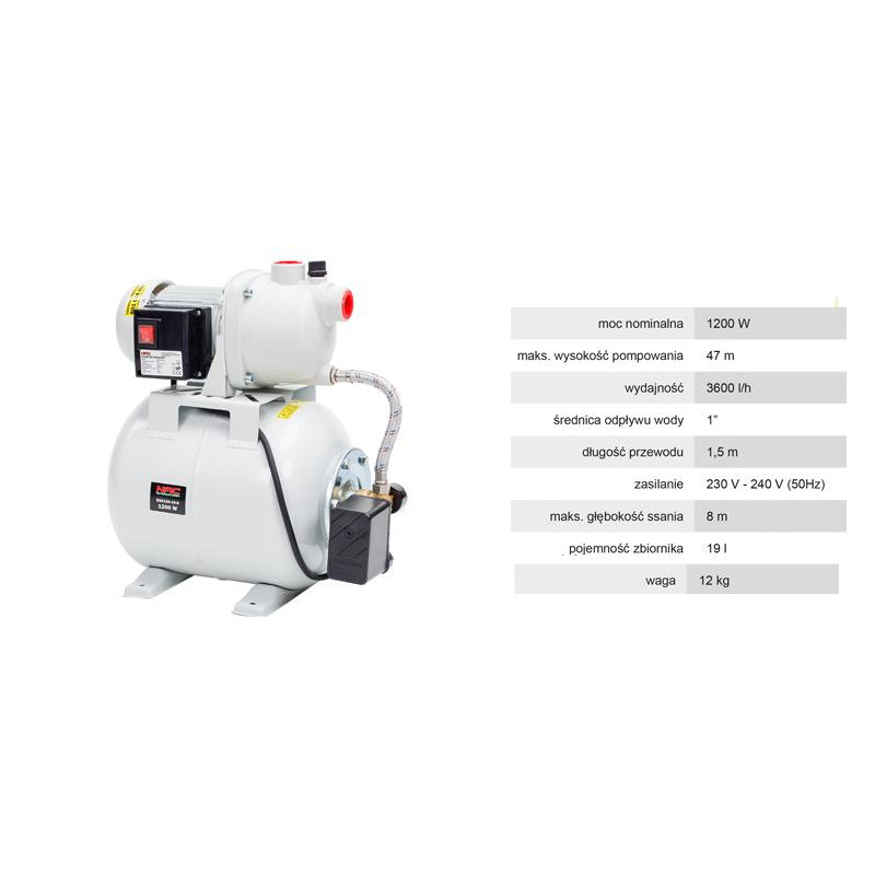 NAC HYDROPHORE 1200W 19L BSE120-19-K