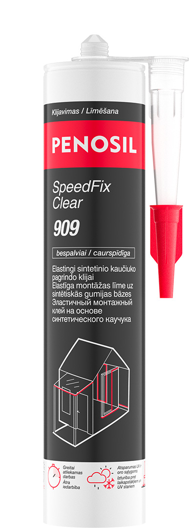 Sintetinio kaučiuko klijai PENOSIL Speedfix Clear 909, 290 ml