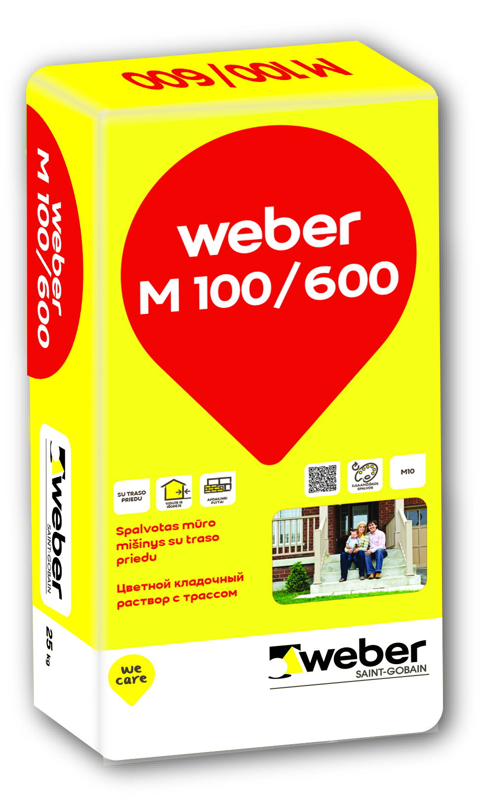 Mūro mišinys WEBER M100/600 LT 149, rudos sp., 25kg