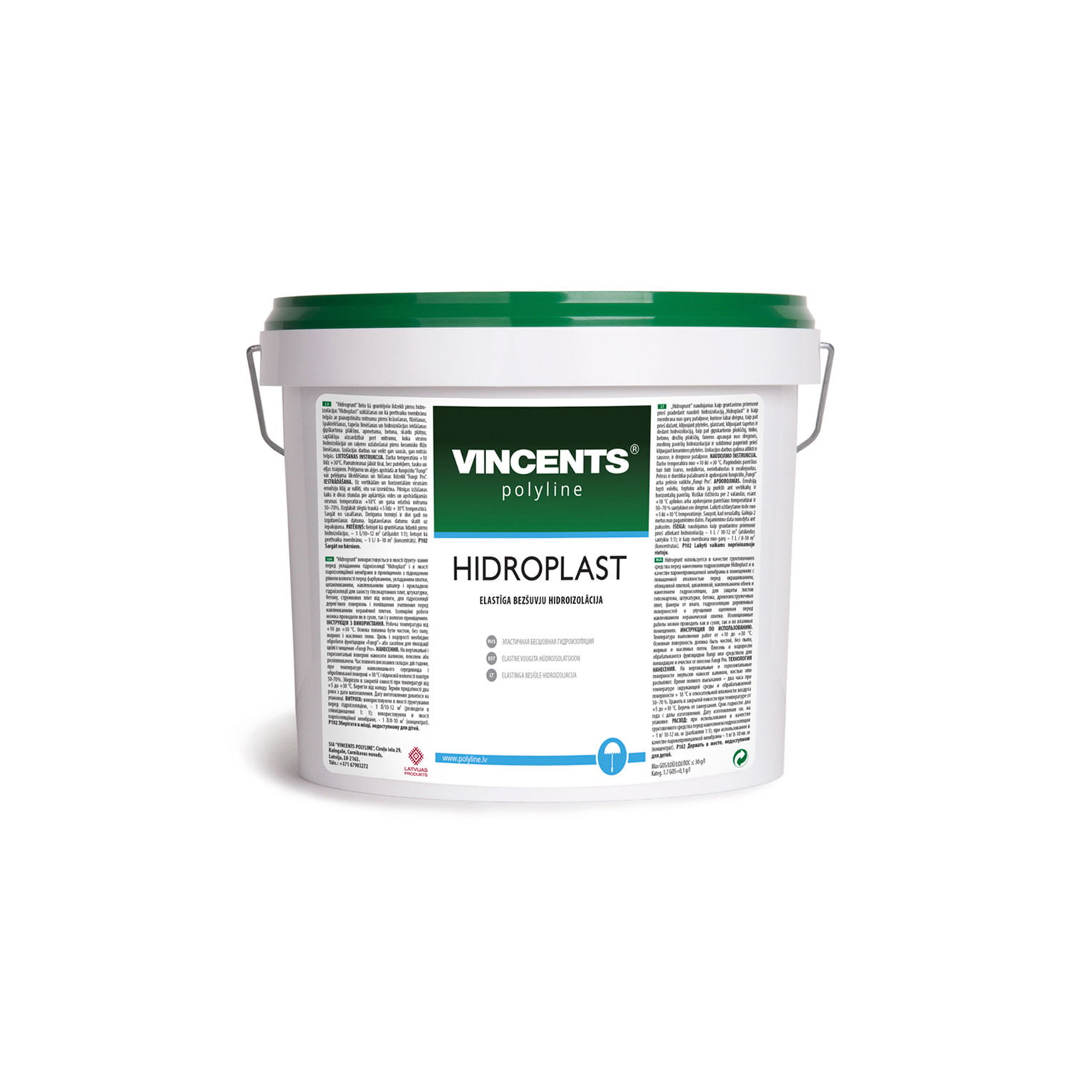 Hidroizoliacinė mastika VINCENTS HIDROPLAST, 1,5 kg
