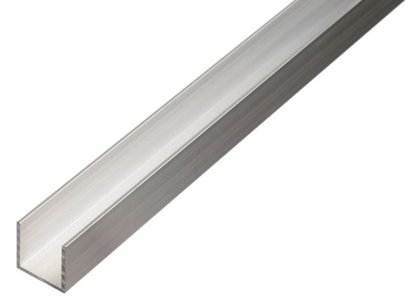 Aliumininis U profiliuotis BA, 431556, 20 x 20 x 20 x 1,5 x 2600 mm