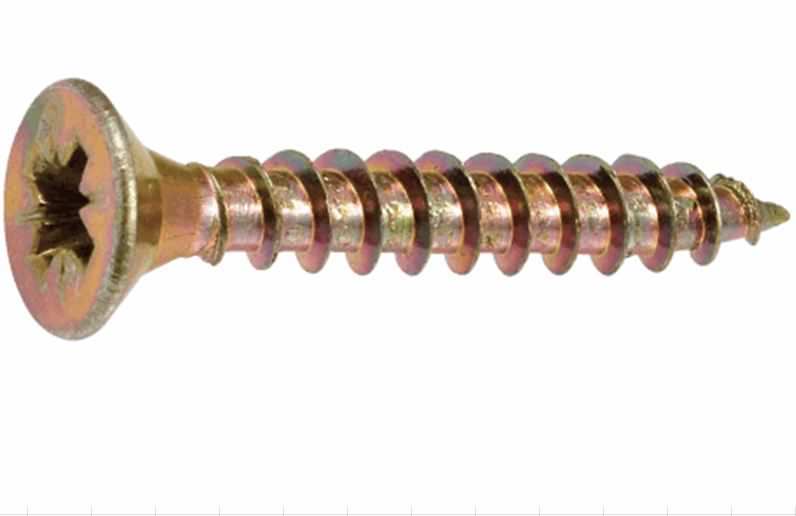 Medsraigčiai, geltonai cinkuoti PZ, 3,0 x 20 mm, 50 vnt.
