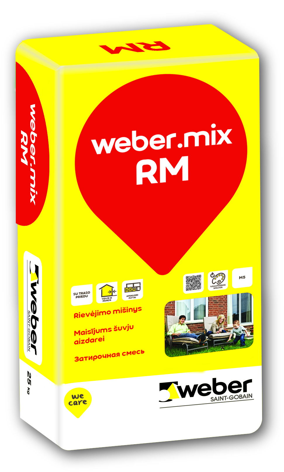 Rievėjimo mišinys WEBER.MIX RM LT 52, t.pilkos sp., 25 kg