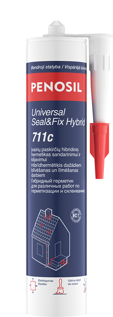 Hibridinis hermetikas PENOSIL Universal Seal&Fix Hybrid 711c, baltos sp, 280 ml