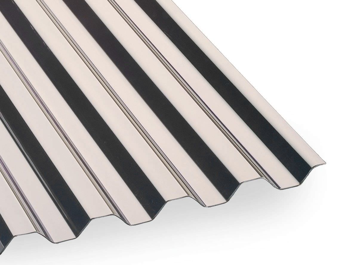 PVC lakštas GUTTAGLISS, trapecija, bronzos sp., 900 x 2000 mm