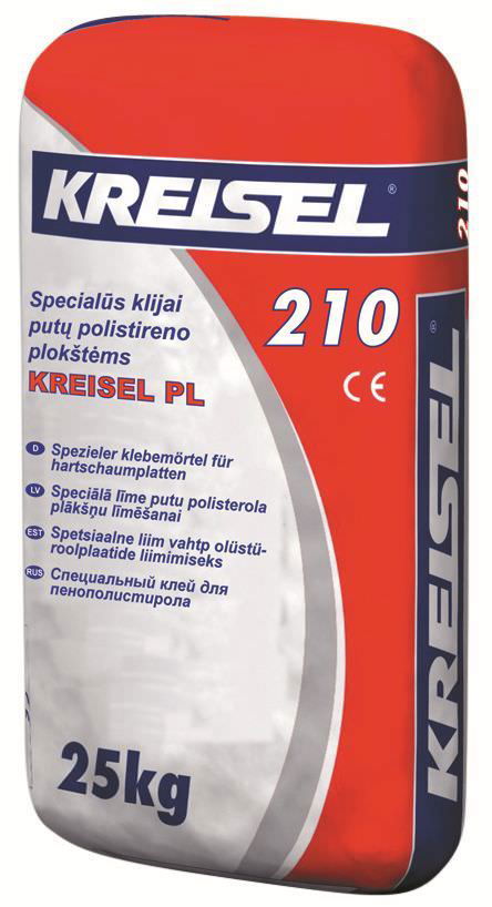 Polistireno plokščių klijai KREISEL PL 210, 25 kg