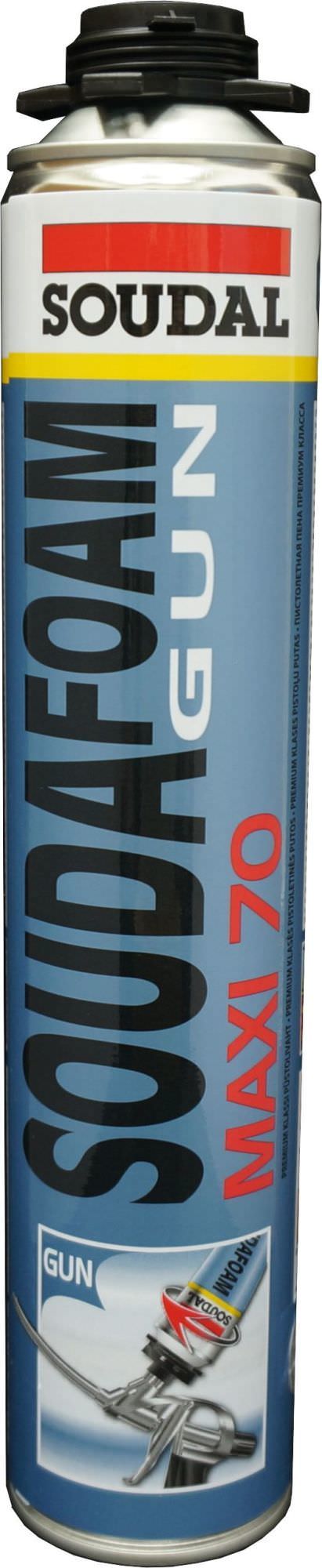 Pistoletinės montavimo putos SOUDAL MAXI70 SOUDAFOAM, 870 ml