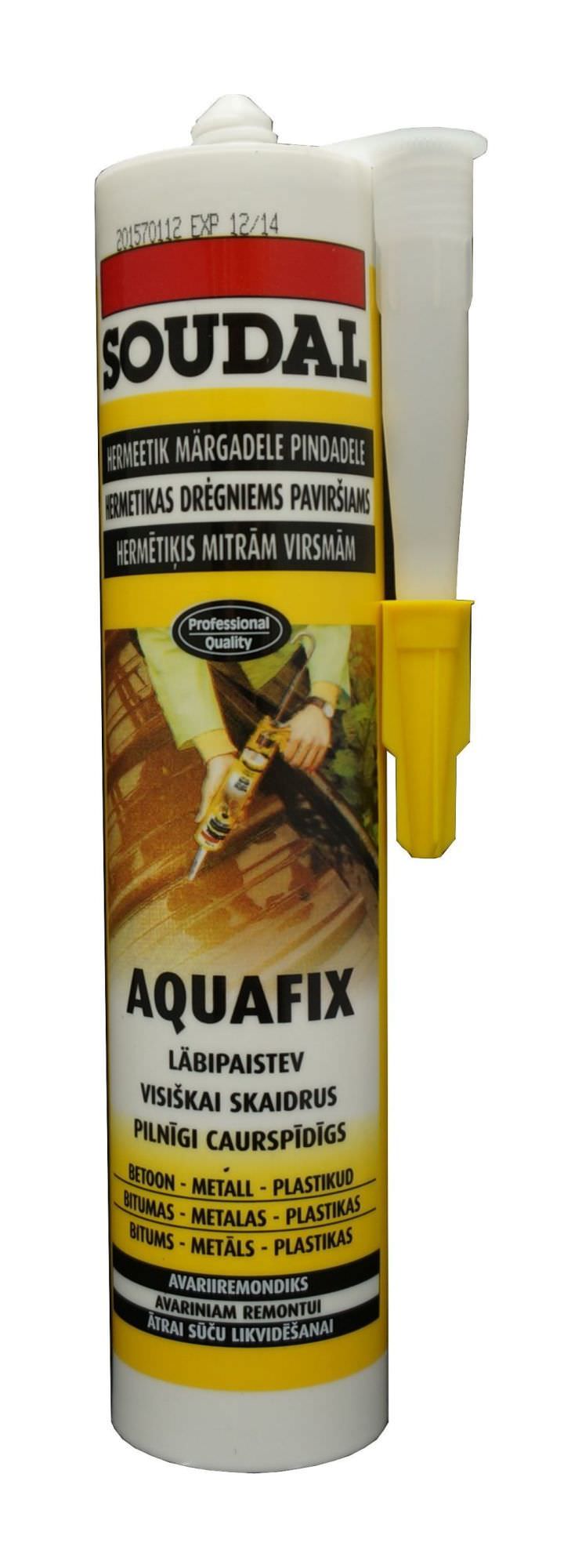 Hermetikas SOUDAL AQUAFIX, bespalvis, 280 ml