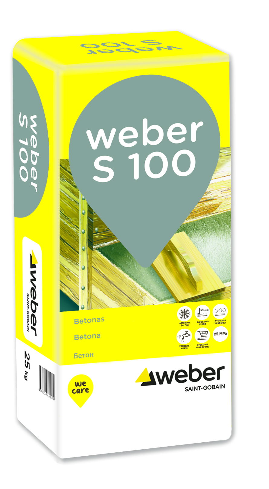 Betonas WEBER S 100, nuo 30 mm, 25 kg