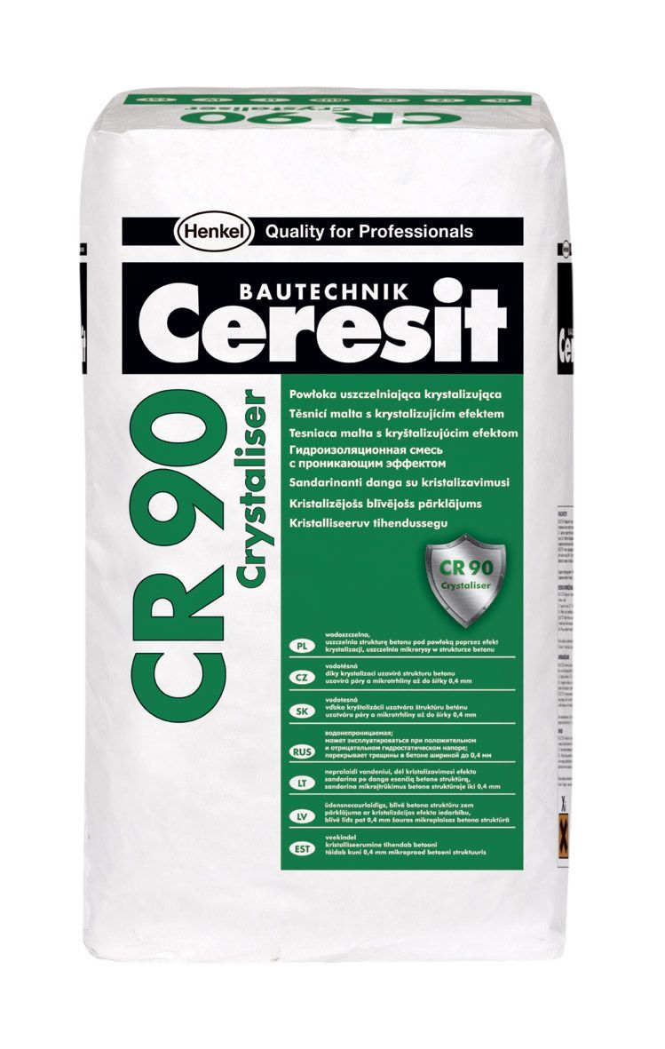 Hidroizoliacinis mišinys CERESIT CR90 CRYSTALISER, 25 kg