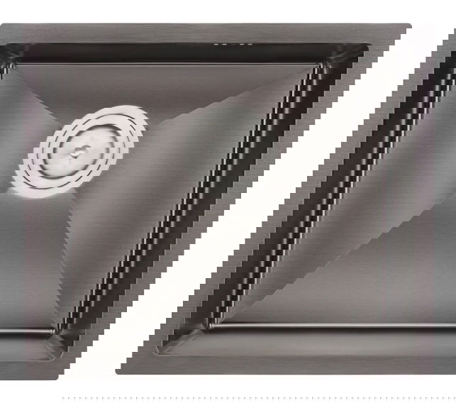 Nerūdijančio plieno plautuvė D4843H BLACK su sifonu 1.0 mm