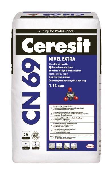 Savaime išsilyginantis grindų mišinys CERESIT CN69 Nivel Extra, 1-15 mm, 25 kg