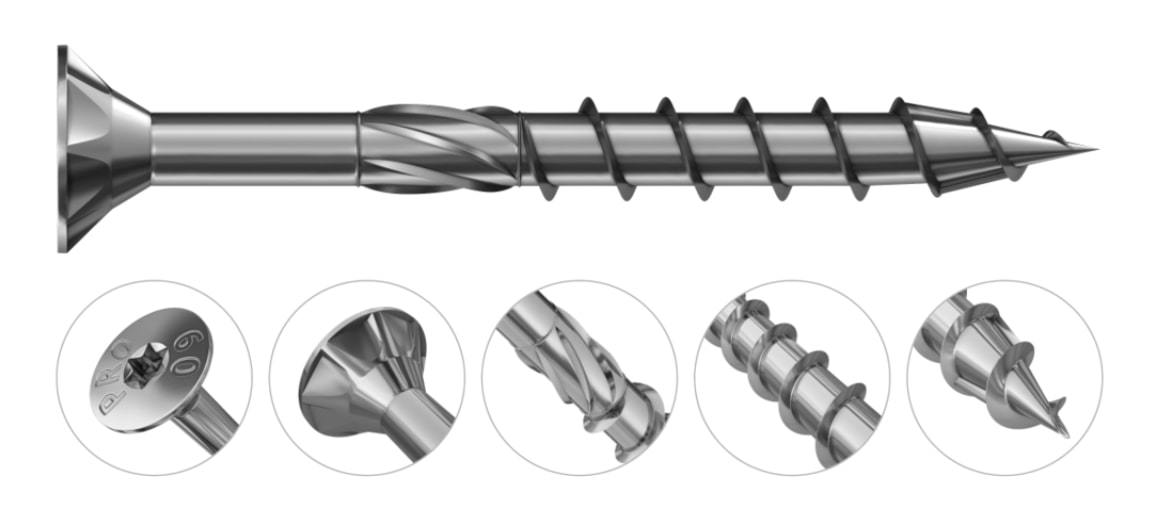 Konstrukciniai sraigtai medienai PROCUT 3,0x20mm, 48 vnt