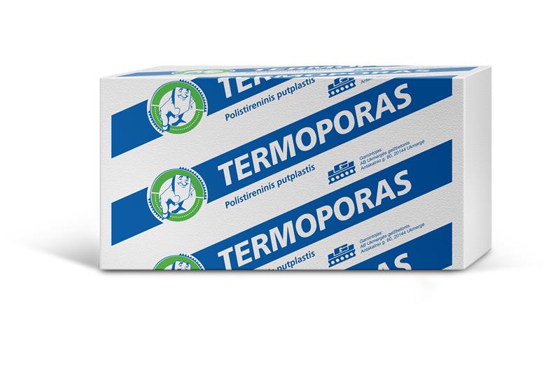 Polistireninio putplasčio plokštė TERMOPORAS EPS100, 20 x 1000 x 1000 mm