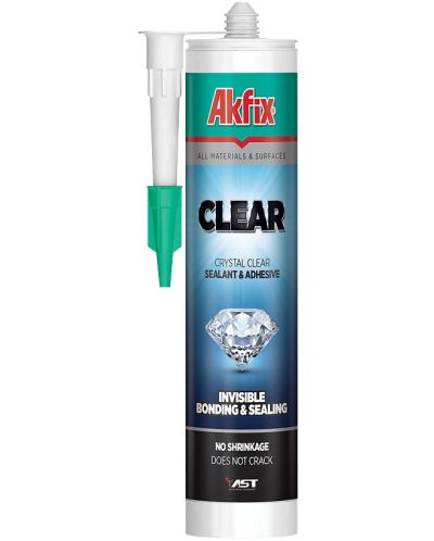 Klijuojantis hermetikas Akfix AST Clear, 290 ml