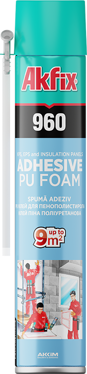 Šiaudelinės klijuojančios putos AKFIX 960 PU, 750 ml