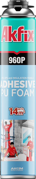 Pistoletinės klijuojančios putos AKFIX 960P PU, 750 ml