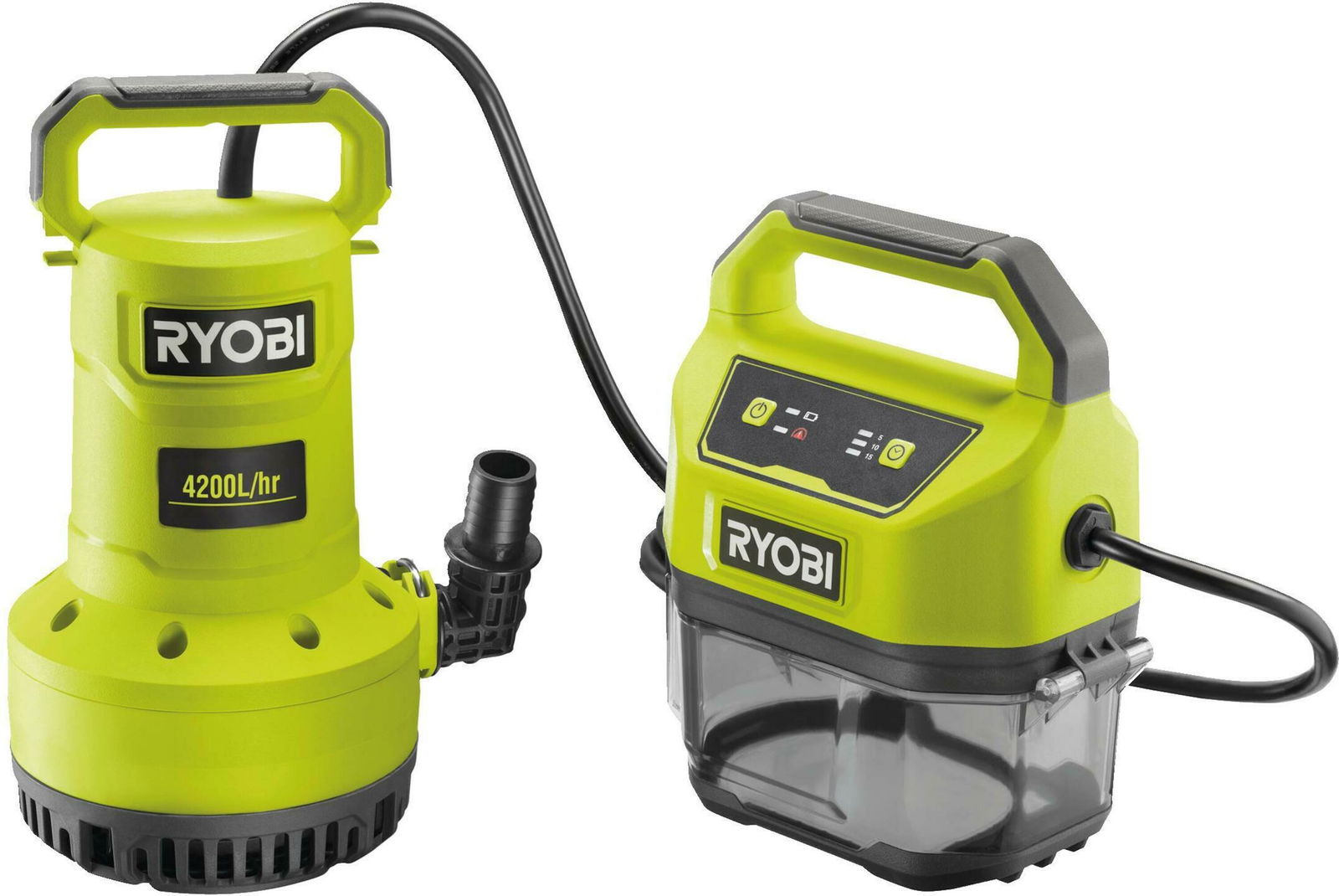 Akumuliatorinis panardinamas siurblys RYOBI RY18SPA-0, 18 V (be akum. ir krov.)
