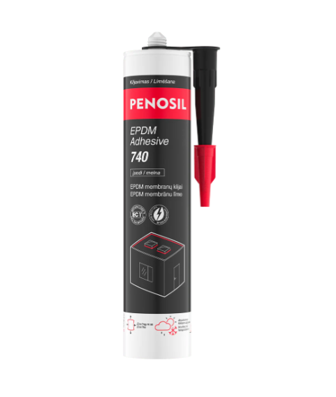 Hibridiniai klijai PENOSIL EPDM Adhesive 740, juodos sp., 290 ml