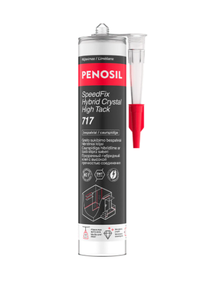 Hibridiniai klijai PENOSIL SpeedFix Hybrid Crystal High Tack 717, bespalviai, 290 ml