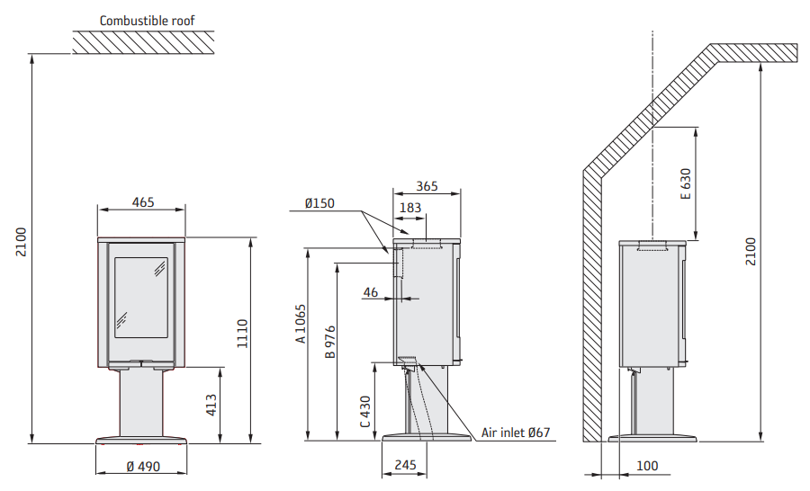 Krosnelė CONTURA C870G:2 Style, korpusas baltos spalvos, kompl (998494, 998661, 203149)