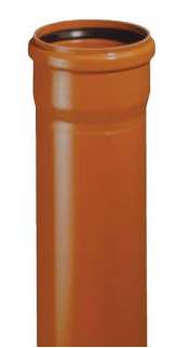 Lietaus nuotekų vamzdis PVC 200 x 4.9mm x 2m