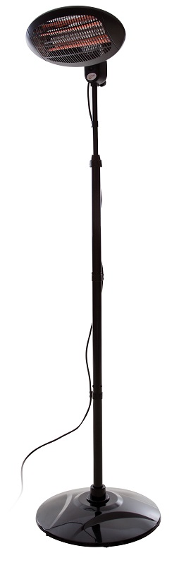 Sunred pastatomas infraraudonųjų spindulių šildytuvas Elektra Quartz, juodas, 2000 W
