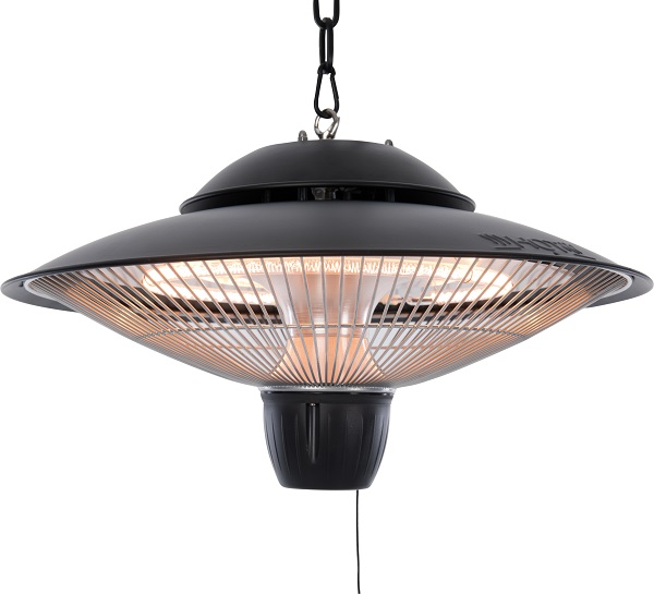 Sunred infraraudonųjų spindulių šildytuvas Barcelona Bright, kabinamas, juodos spalvos, 1500 W