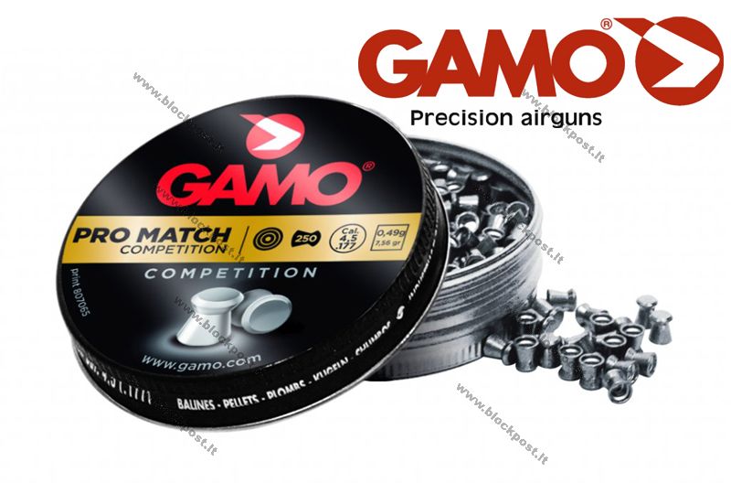 Gamo Pro Match pneumatiniai šoviniai 4,5mm, 500 vnt .