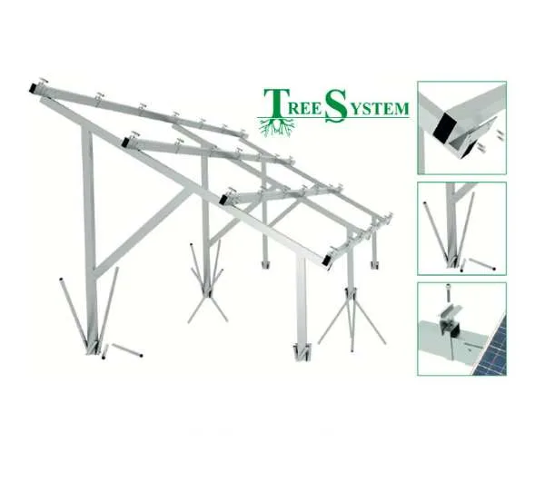Antžeminės saulės elektrinės konstrukcija (24 moduliams iki 1762mm aukščio) Tree System