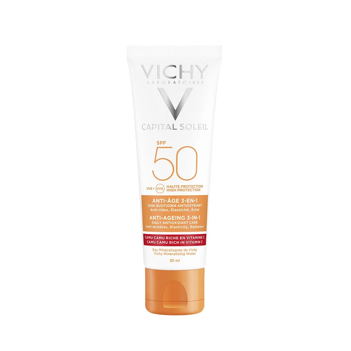 VICHY Capital Soleil Anti-Ageing SPF 50+ kremas nuo senėjimo veidui 50 ml