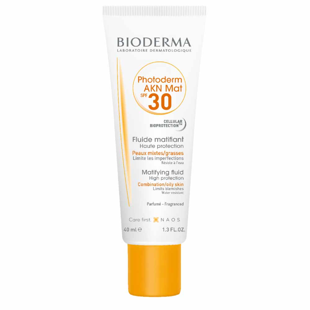 BIODERMA Photoderm AKN Mat SPF 30+ Apsauga nuo saulės skystis 40 ml