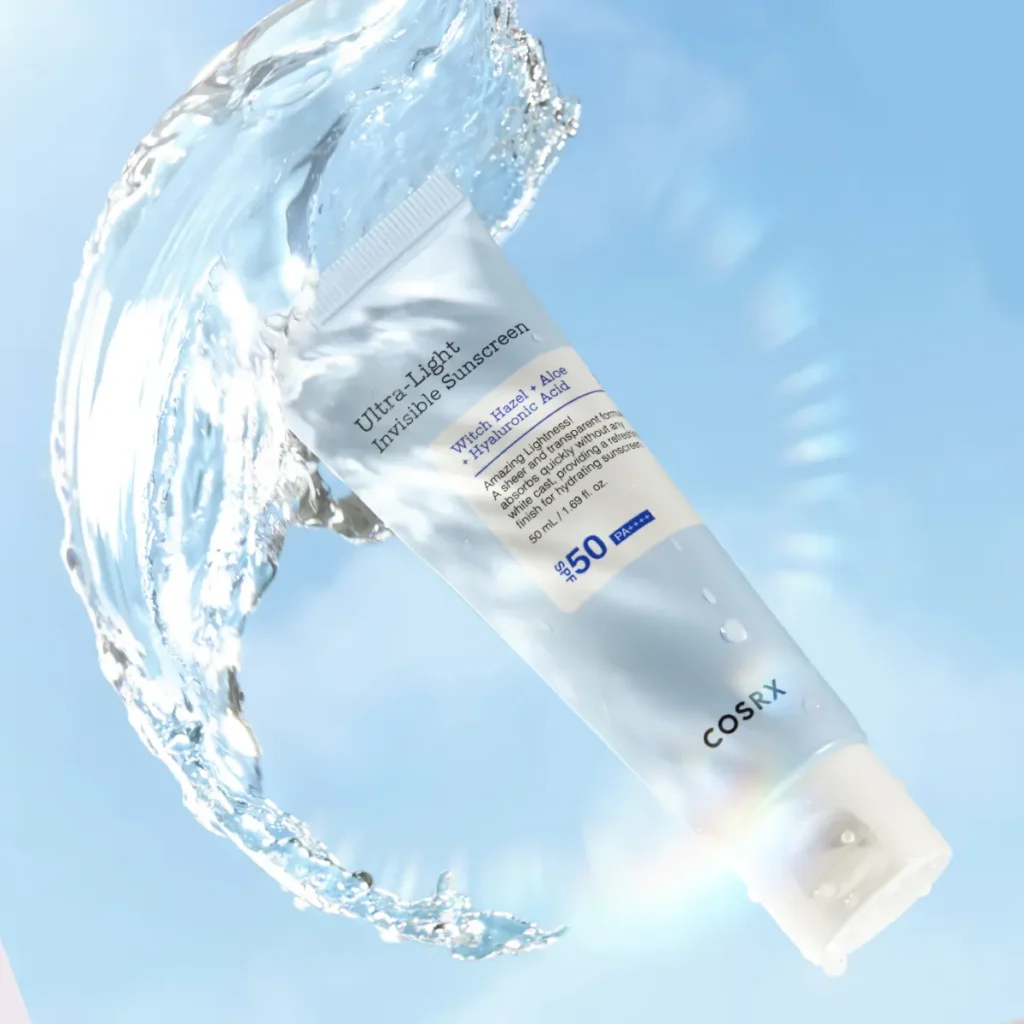 COSRX Ultra Light Invisible Sunscreen SPF50+ PA++++ – lengvas ir nematomas apsauginis kremas nuo saulės