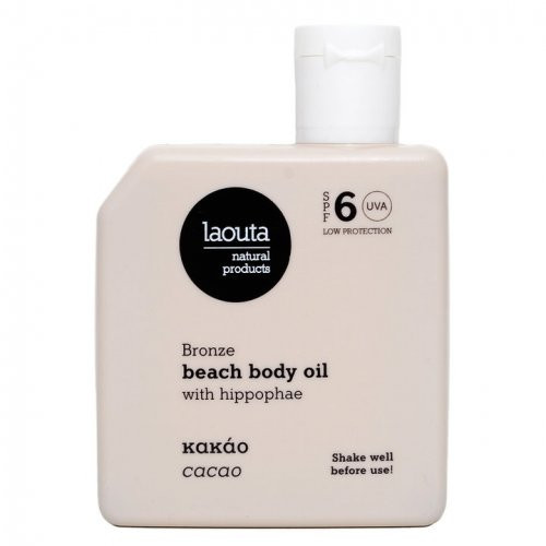 Laouta Beach Body Tanning Oil Cacao SPF6 Paplūdimio kūno aliejus, 100ml