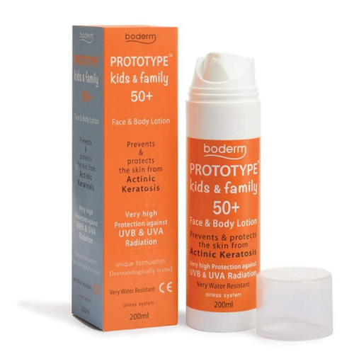 Veido ir kūno losjonas SPF50+  Boderm PROTOTYPE Kids - Family 200 ml