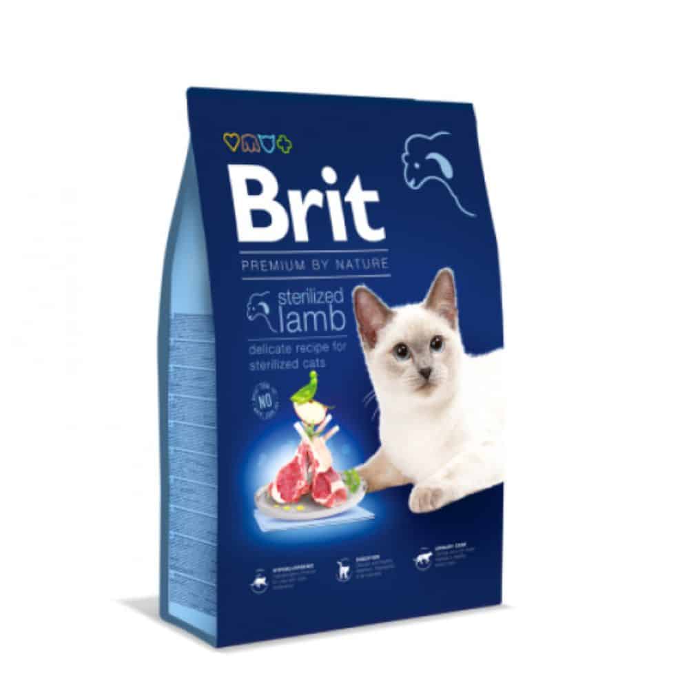 Brit Premium by Nature Cat Sterilized Lamb sausas maistas katėms su ėriena - Produkto Svoris 300g