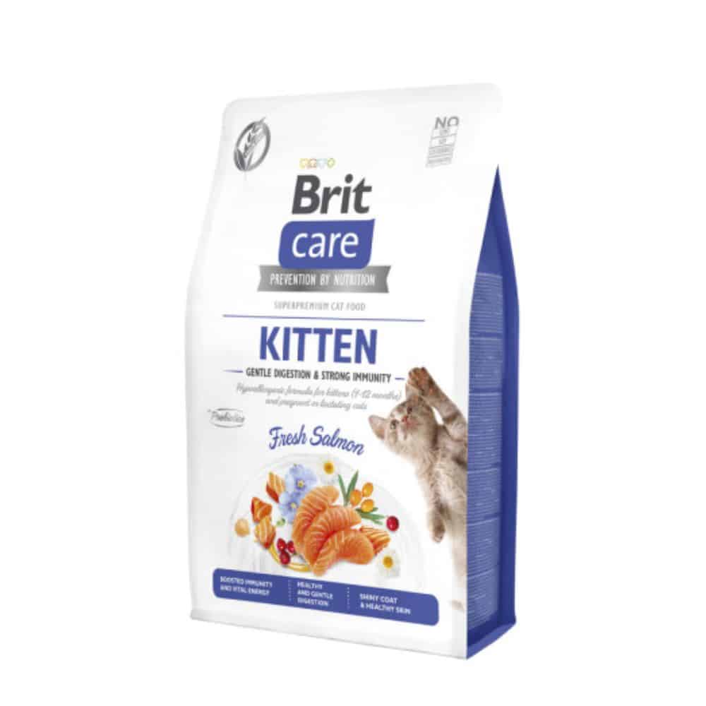 Brit Care Cat Grain-free Kitten Gentle Digestion & Strong Immunity begrūdis sausas maistas kačiukams - Produkto Svoris 400g