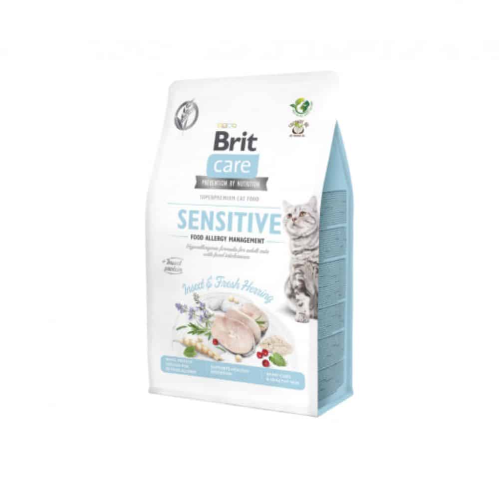 Brit Care Cat Insect & Fresh Herring begrūdis sausas maistas katėms - Produkto Svoris 400g