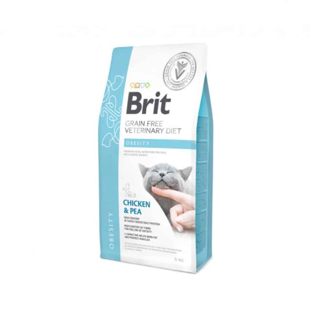 Brit GF Veterinary Diets Cat Obesity sausas maistas katėms - Produkto Svoris 2kg