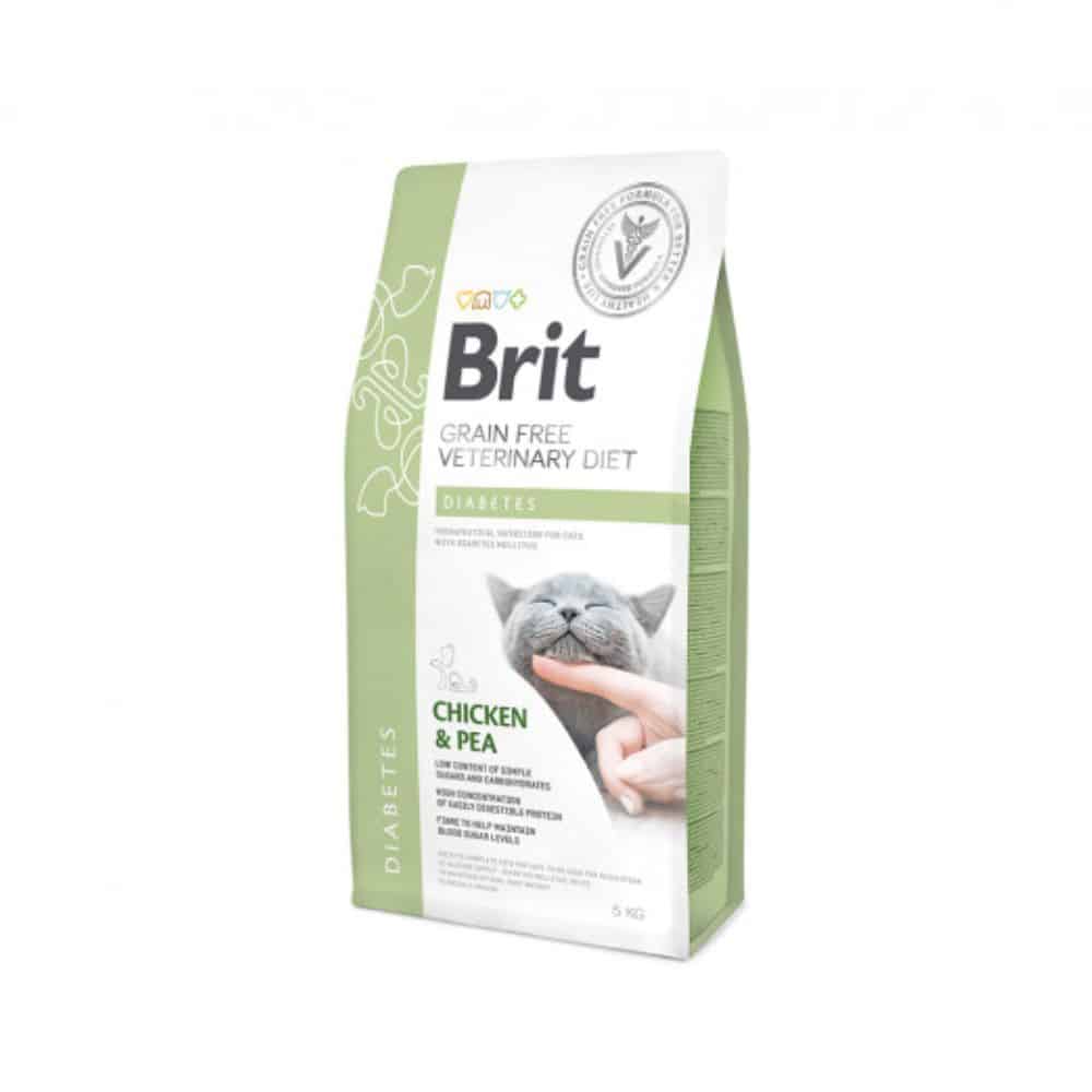 Brit GF Veterinary Diets Cat Diabetes sausas maistas katėms - Produkto Svoris 5kg