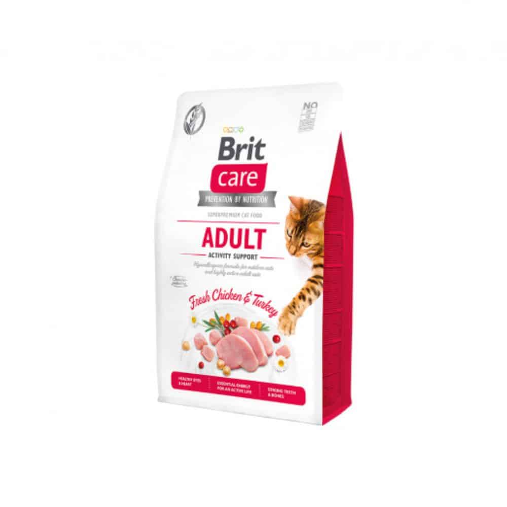 Brit Care Adult Activity Support begrūdis sausas maistas aktyvioms katėms - Produkto Svoris 400g