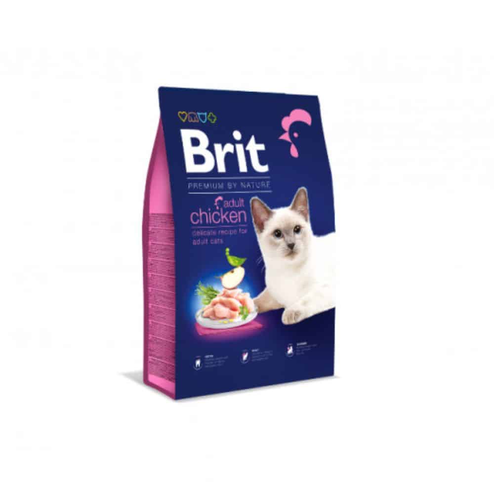 Brit Premium Cat Adult Chicken sausas maistas suaugusioms katėms su vištiena - Produkto Svoris 8kg